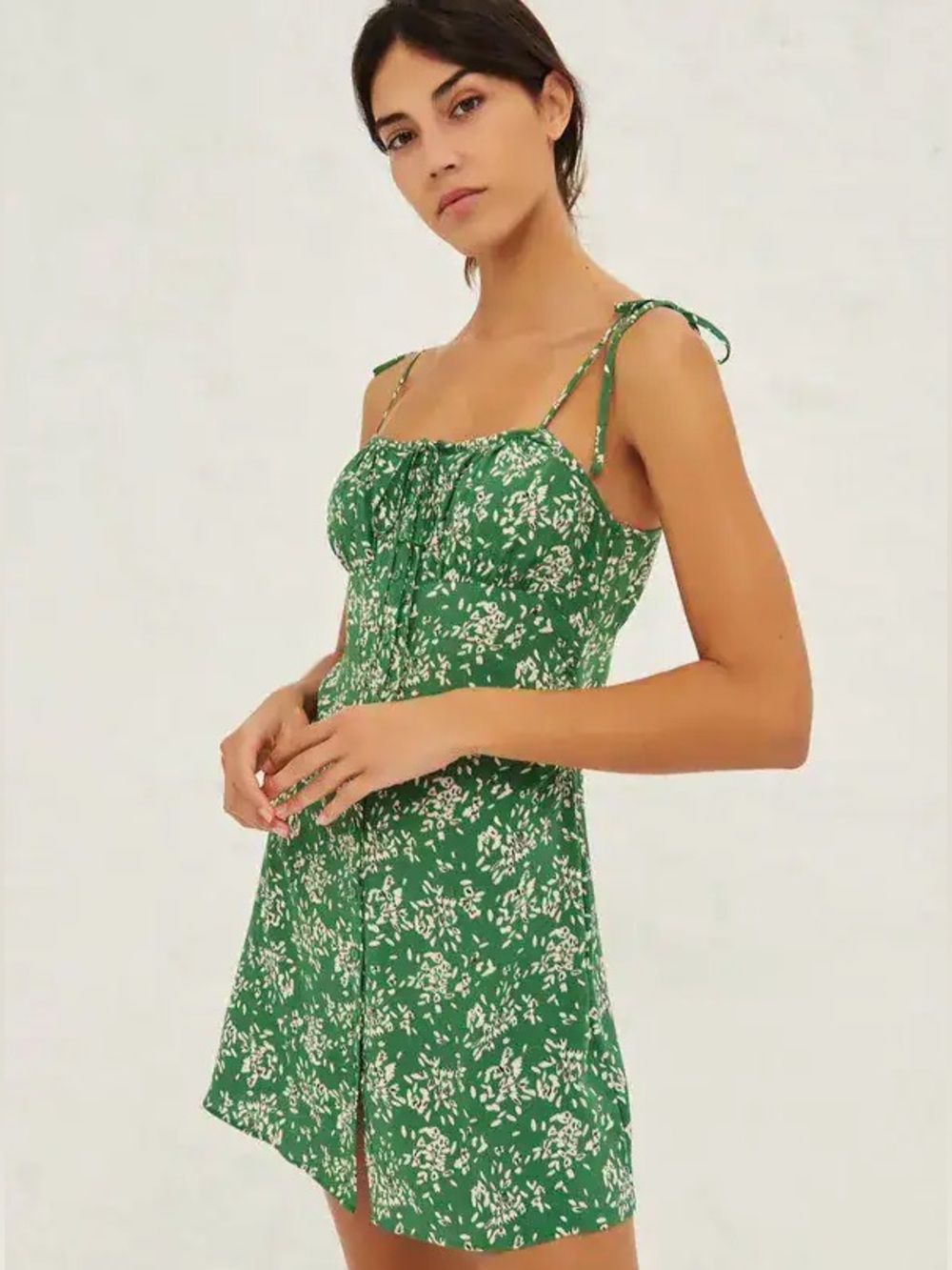 BA&SH Green Floral Mini Dress